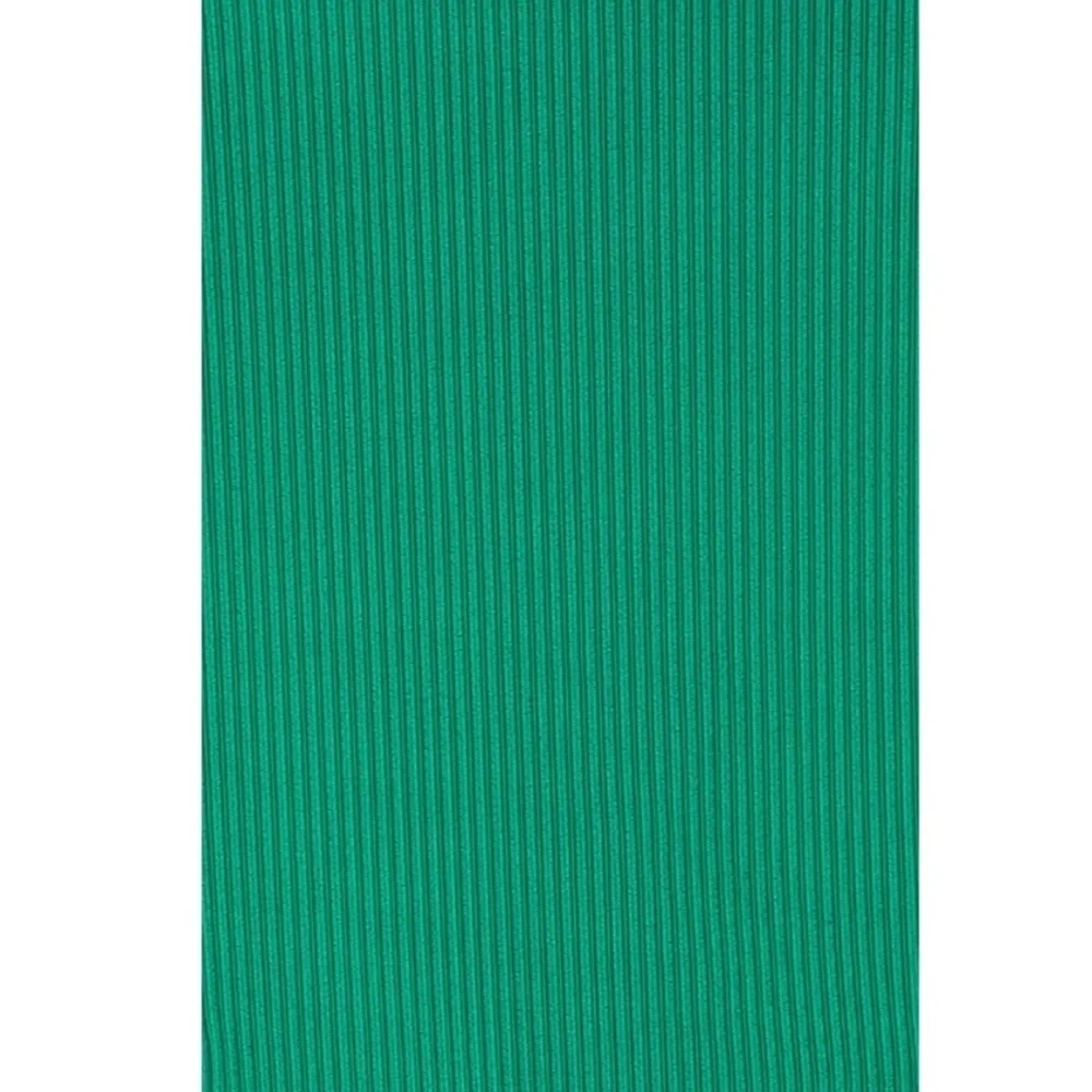 Frankie's Bikinis Jenna High Waist Ribbed Bikini Bottom in Emerald